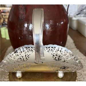 Elegant Silver Plated Decorative Basket Germany Signed